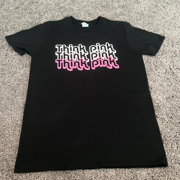 Graphic T-shirt Tee Think Pink Breast Awareness Size Medium - Picture 2 of 6